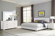 Felicity Glossy White 4-Piece Queen Bedroom Set with LED Headboard and Mirror by Coaster at Eve Furniture