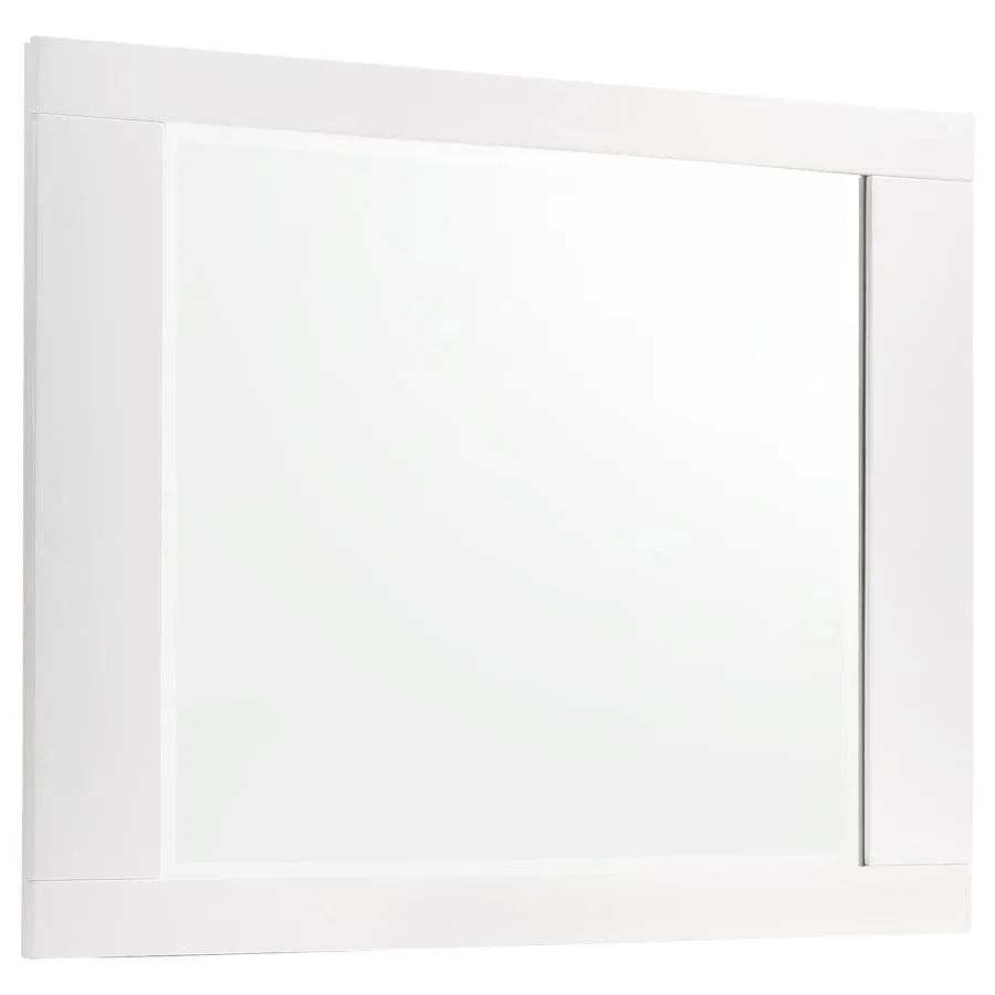 Felicity Glossy White 4-Piece Queen Bedroom Set with LED Light Headboard by Coaster at Eve Furniture