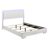 Felicity Glossy White 4-Piece Queen Bedroom Set with LED Light Headboard by Coaster at Eve Furniture
