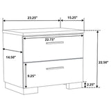 Felicity Glossy White 4-Piece Twin Bedroom Set with LED Lighting by Coaster at Eve Furniture