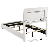 Felicity Glossy White 4-Piece Twin Bedroom Set with LED Lighting by Coaster at Eve Furniture