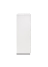Felicity Glossy White 5-Drawer Chest by Coaster at Eve Furniture