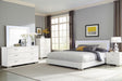 Felicity Glossy White 5-Piece Queen Bedroom Set with LED Light Headboard by Coaster at Eve Furniture