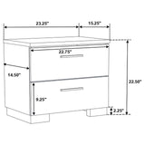 Felicity Glossy White 5-Piece Twin Bedroom Set with LED Lighting by Coaster at Eve Furniture