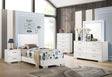 Felicity Glossy White 5-Piece Twin Bedroom Set with LED Lighting by Coaster at Eve Furniture