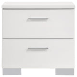 Felicity Glossy White 5-Piece Twin Bedroom Set with LED Lighting by Coaster at Eve Furniture