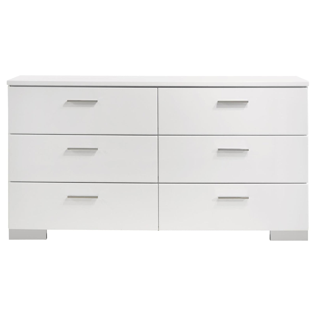 Felicity Glossy White 5-Piece Twin Bedroom Set with LED Lighting by Coaster at Eve Furniture