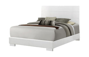 Felicity Glossy White California King Panel Bed by Coaster at Eve Furniture