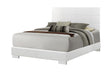 Felicity Glossy White Eastern King Panel Bed by Coaster at Eve Furniture