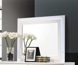 Felicity Glossy White LED Light Mirror by Coaster at Eve Furniture