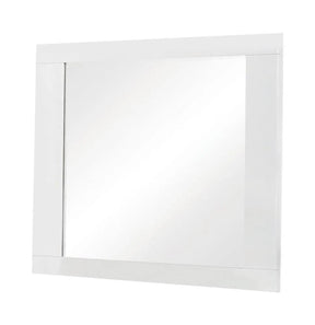 Felicity Glossy White Rectangle Dresser Mirror by Coaster at Eve Furniture