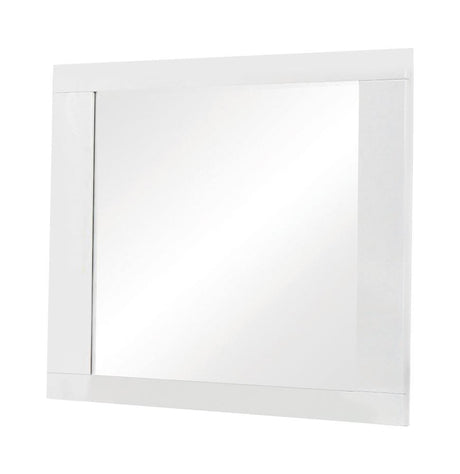 Felicity Glossy White Rectangle Dresser Mirror by Coaster at Eve Furniture