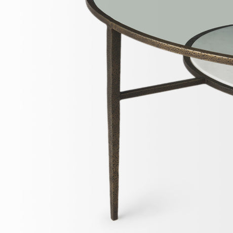 Felicity Marble Top W/Iron Frame Coffee Table by Mercana at Eve Furniture
