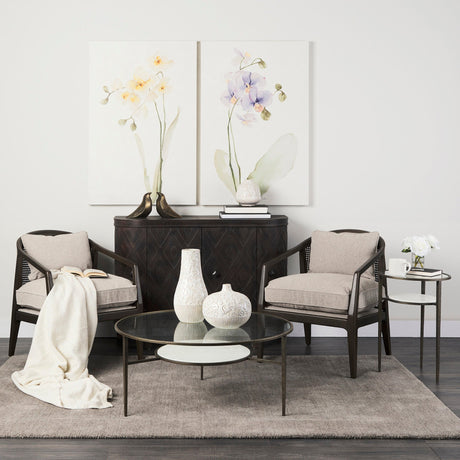Felicity Marble Top W/Iron Frame Coffee Table by Mercana at Eve Furniture