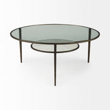 Felicity Marble Top W/Iron Frame Coffee Table by Mercana at Eve Furniture