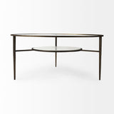 Felicity Marble Top W/Iron Frame Coffee Table by Mercana at Eve Furniture