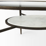 Felicity Marble Top W/Iron Frame Coffee Table by Mercana at Eve Furniture