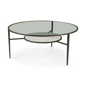 Felicity Marble Top W/Iron Frame Coffee Table by Mercana at Eve Furniture
