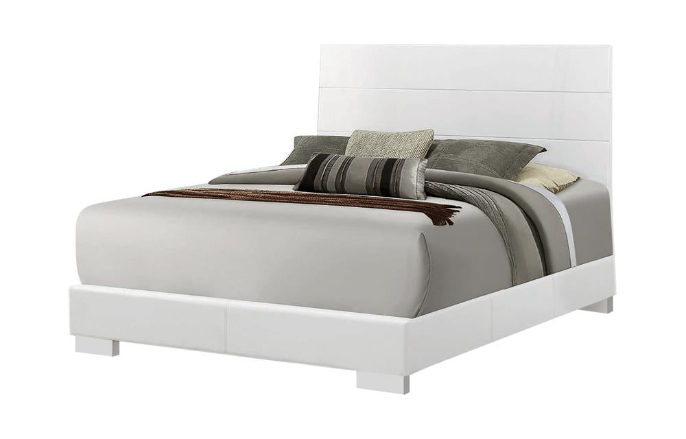 Felicity Glossy White Panel Bedroom Set