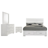 Felicity White 4-Piece California King Platform Bedroom Set by Coaster at Eve Furniture