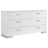 Felicity White 4-Piece California King Platform Bedroom Set by Coaster at Eve Furniture