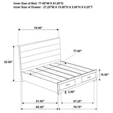 Felicity White 5-Piece Eastern King Platform Bedroom Set by Coaster at Eve Furniture
