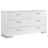 Felicity White 5-Piece Eastern King Platform Bedroom Set by Coaster at Eve Furniture