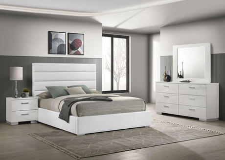 Felicity White High Gloss 4-Piece California King Bedroom Set by Coaster at Eve Furniture