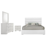 Felicity White High Gloss 4-piece Queen Bedroom Set by Coaster at Eve Furniture