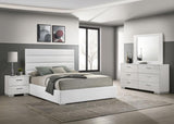 Felicity White High Gloss 4-piece Queen Bedroom Set by Coaster at Eve Furniture