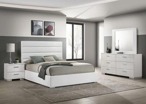 Felicity White High Gloss 4-piece Queen Bedroom Set by Coaster at Eve Furniture