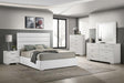 Felicity White High Gloss 5-Piece Eastern King Bedroom Set by Coaster at Eve Furniture