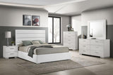 Felicity White High Gloss 5-piece Queen Bedroom Set by Coaster at Eve Furniture