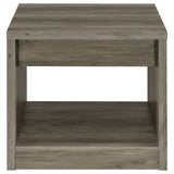 Felix 1-drawer Square Engineered Wood End Table Grey Driftwood