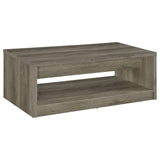 Felix 2-drawer Rectangular Engineered Wood Coffee Table Grey Driftwood