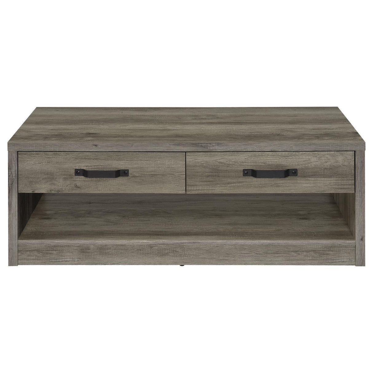 Felix 2-drawer Rectangular Engineered Wood Coffee Table Grey Driftwood by Coaster at Eve Furniture