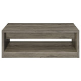 Felix 2-drawer Rectangular Engineered Wood Coffee Table Grey Driftwood by Coaster at Eve Furniture