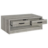 Felix Gray Driftwood 2-Piece Coffee and End Table Set by Coaster at Eve Furniture