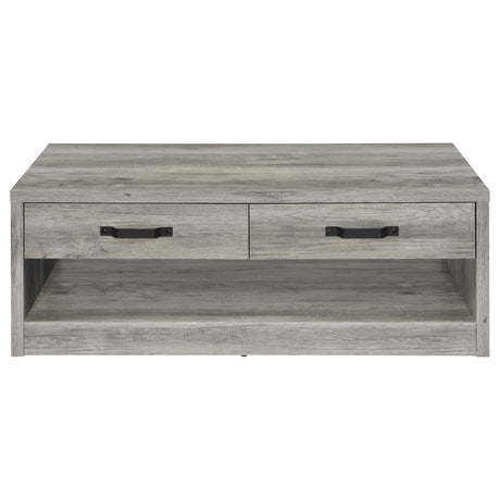 Felix Gray Driftwood 2-Piece Coffee and End Table Set by Coaster at Eve Furniture