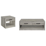 Felix Gray Driftwood 2-Piece Coffee and End Table Set by Coaster at Eve Furniture