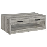 Felix Gray Driftwood 2-Piece Coffee and End Table Set by Coaster at Eve Furniture