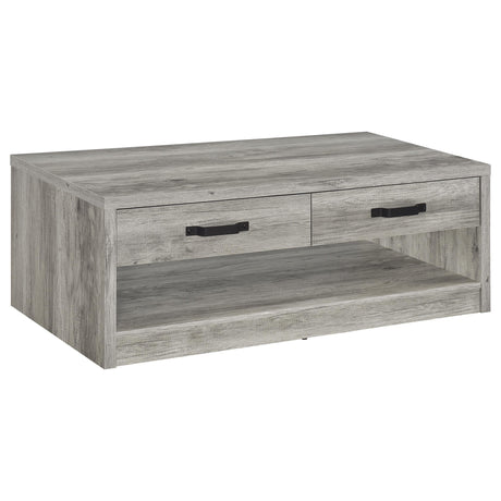 Felix Gray Driftwood 2-Piece Coffee and End Table Set by Coaster at Eve Furniture