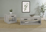 Felix Gray Driftwood 2-Piece Coffee and End Table Set by Coaster at Eve Furniture