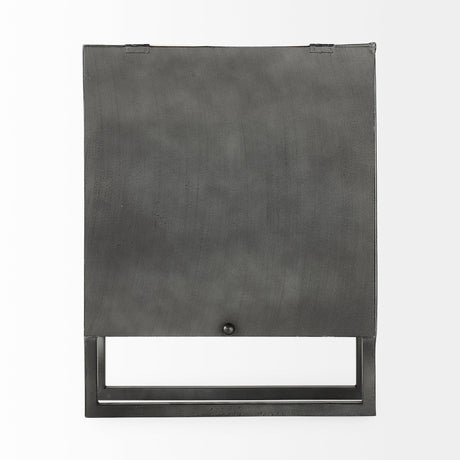 Felix Gray Metal Square Table Clock by Mercana at Eve Furniture