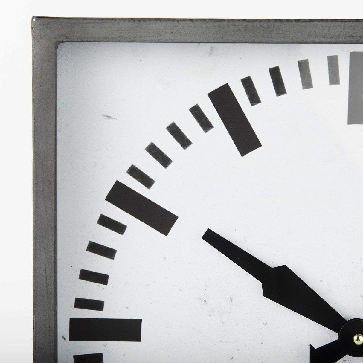 Felix Gray Metal Square Table Clock by Mercana at Eve Furniture