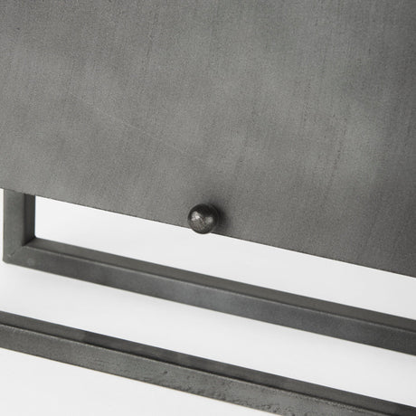 Felix Gray Metal Square Table Clock by Mercana at Eve Furniture