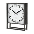 Felix Gray Metal Square Table Clock by Mercana at Eve Furniture