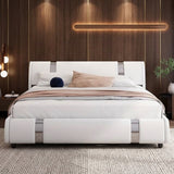 Felix White Queen Upholstered Bed by Coaster at Eve Furniture