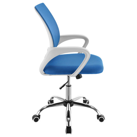 Felton Blue Upholstered Adjustable Home Office Desk Chair by Coaster at Eve Furniture
