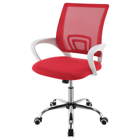 Felton Red Upholstered Adjustable Home Office Desk Chair by Coaster at Eve Furniture